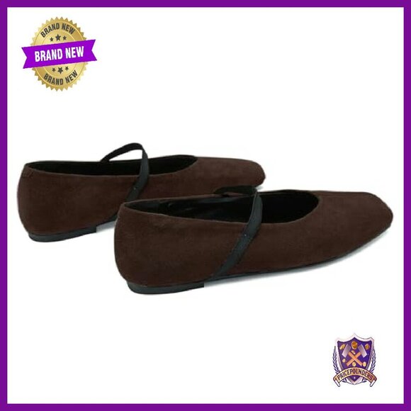 Women's Square Toe Mary Jane Ballet Flats Slip On Work Shoes Elastic Strap - Picture 7 of 8